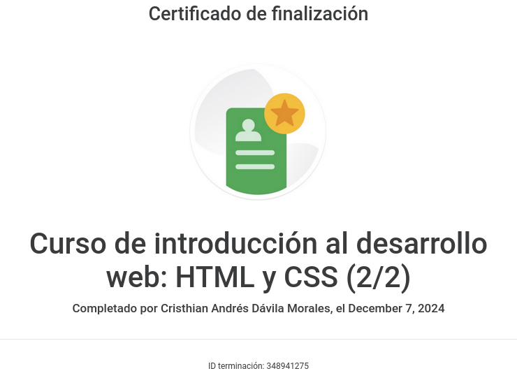 Certificado HTML CSS